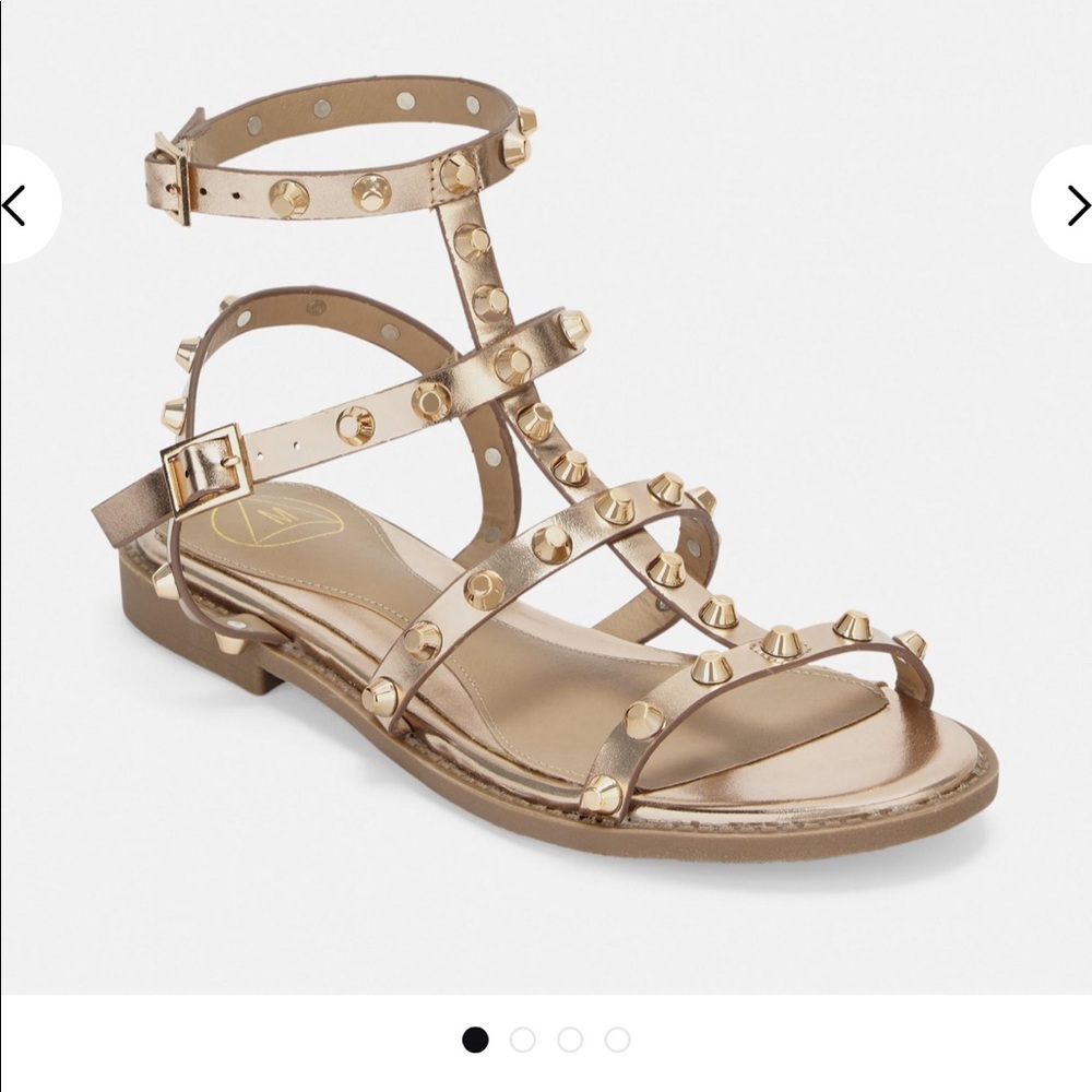 Cute gold gladiator sandals